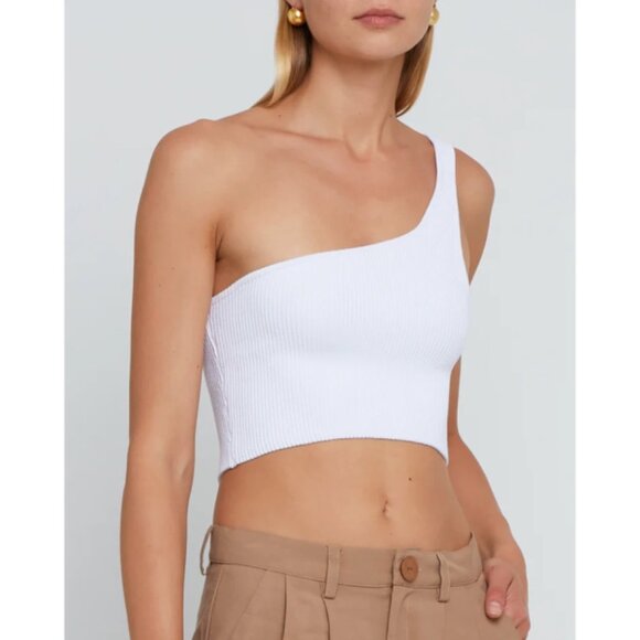 Aritzia Babaton Sculpt Knit One Shoulder Tank - Picture 2 of 9